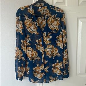 KUT from the Kloth Jasmine Chiffon Button-Up Shirt